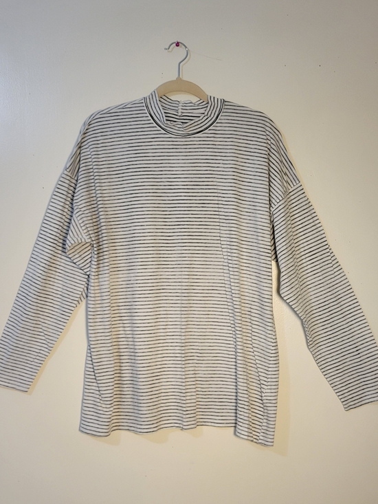 We The Free Tops - We the free (Women's M) "Inside Out" Cotton Striped Mock Neck 3/4 Sleeve Shirt